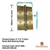 6" x 4" x 4mm Brass Ball Bearing Hinge